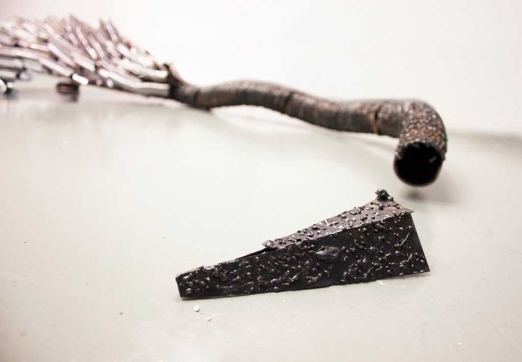 Ostrich Triptych / 2022 / steel / Mina Stokke