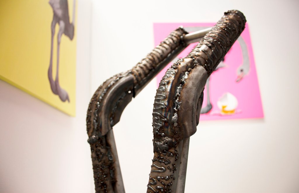 Ostrich Triptych / 2022 / steel / Mina Stokke