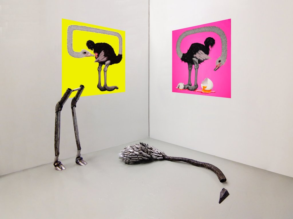 Ostrich Triptych