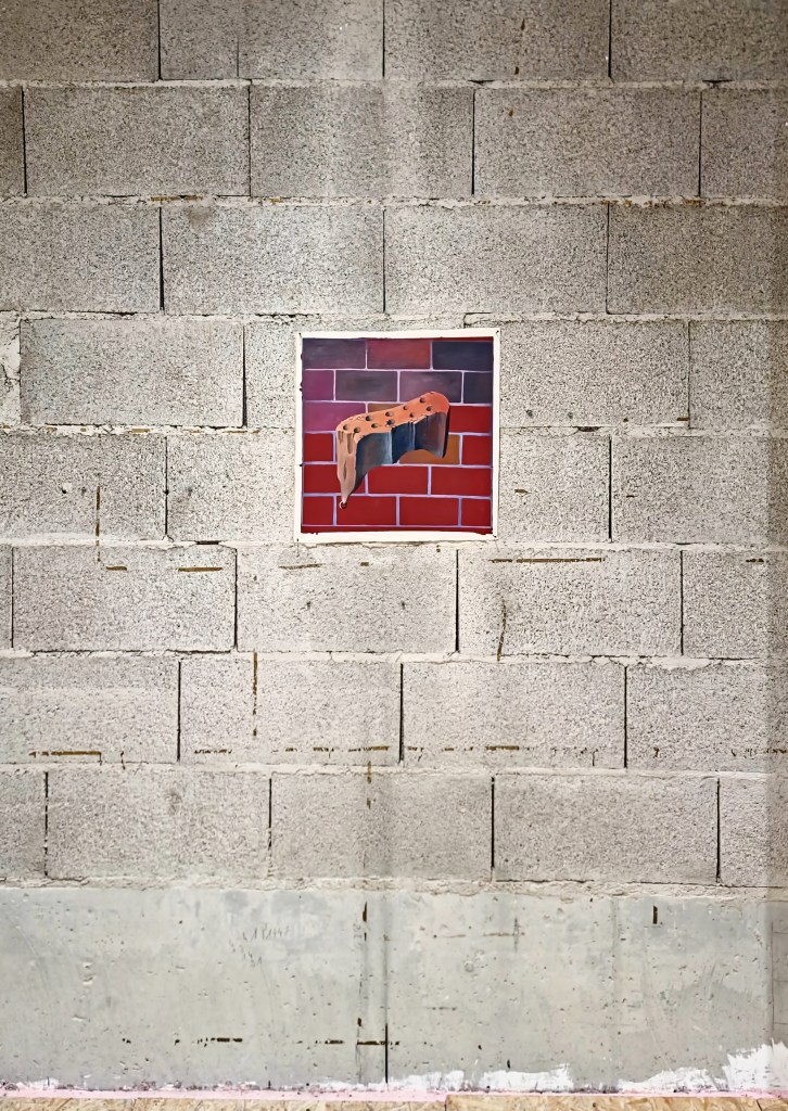 L'histoire d'une pierre artificielle
/ The Story of an Artificial Rock
Acrylics and oil on canvas
Oil paint on various found objects
2025
Mina Stokke 