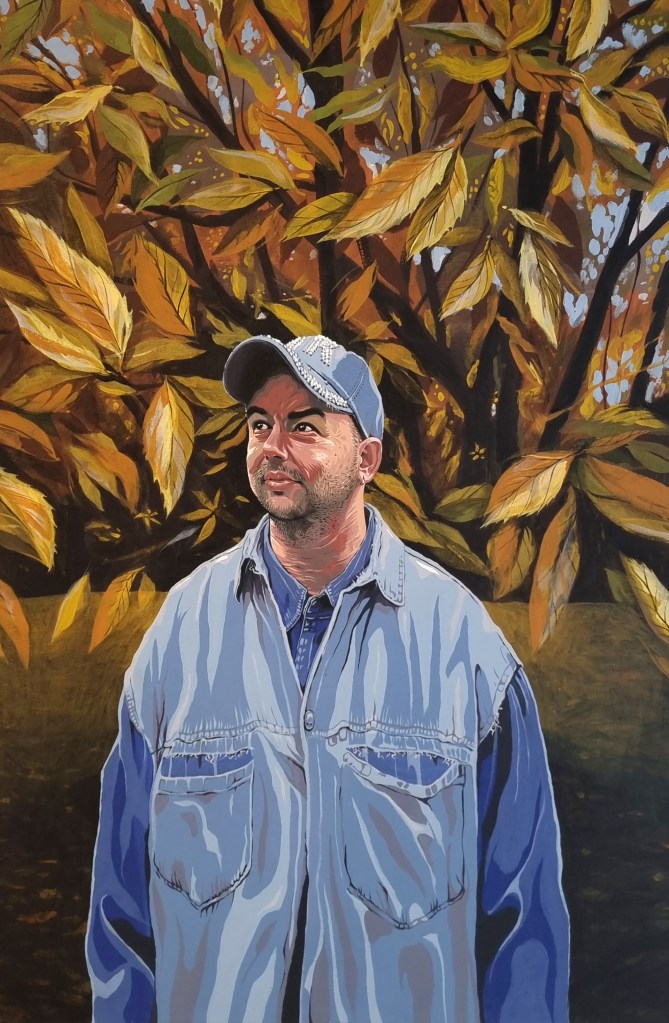 Coreograph / 2024 / acrylics on canvas / 150cm x 100cm / Mina Stokke