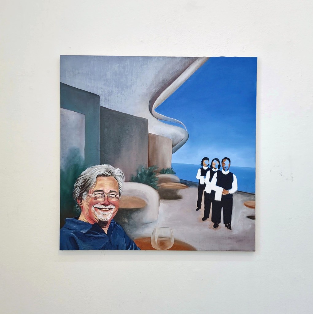 Micky Arison and Crew / 2025 / oil on canvas / 80 cm x 80 cm / Mina Stokke