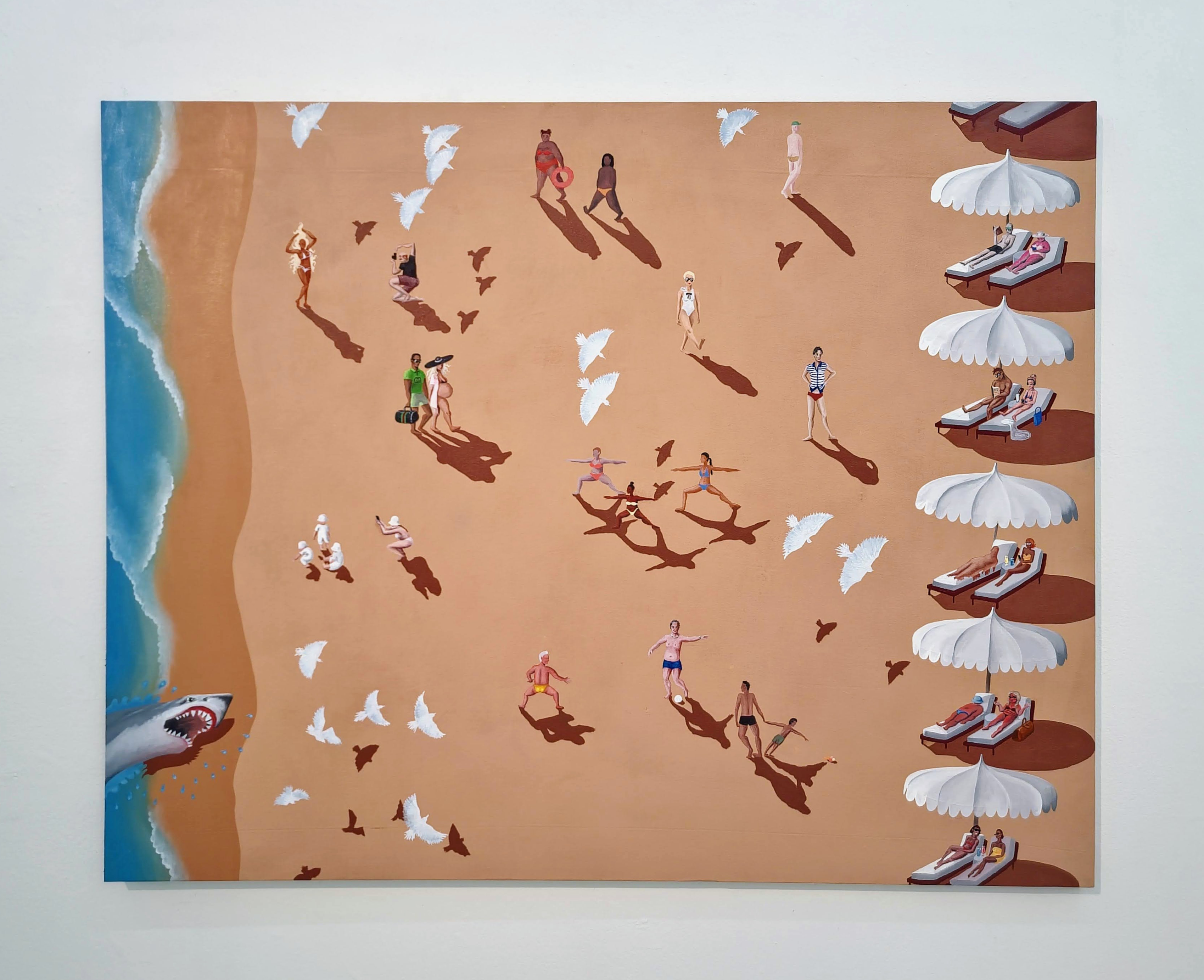 Let's go to the Beach / 2025 / oil on canvas / 100 cm x 120 cm / Mina Stokke