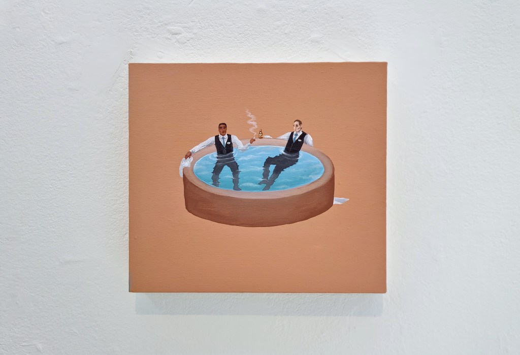 Time to Tub / 2025 / oil on canvas / 30 cm x 30 cm / Mina Stokke