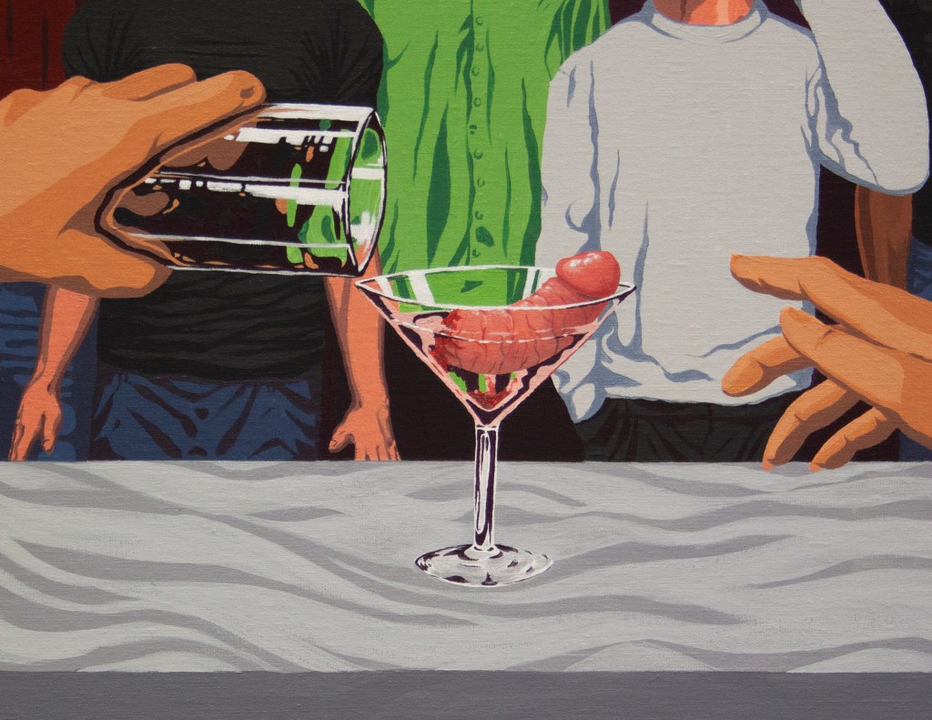 Cocktail / 2023 / acrylic paint on canvas / 90 x 140 cm / Mina Stokke