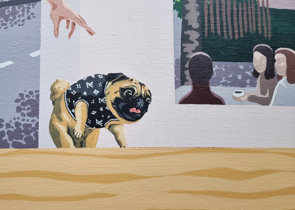 Decaf / 2023 / acrylic paint on canvas / 90 x 140 cm / Mina Stokke