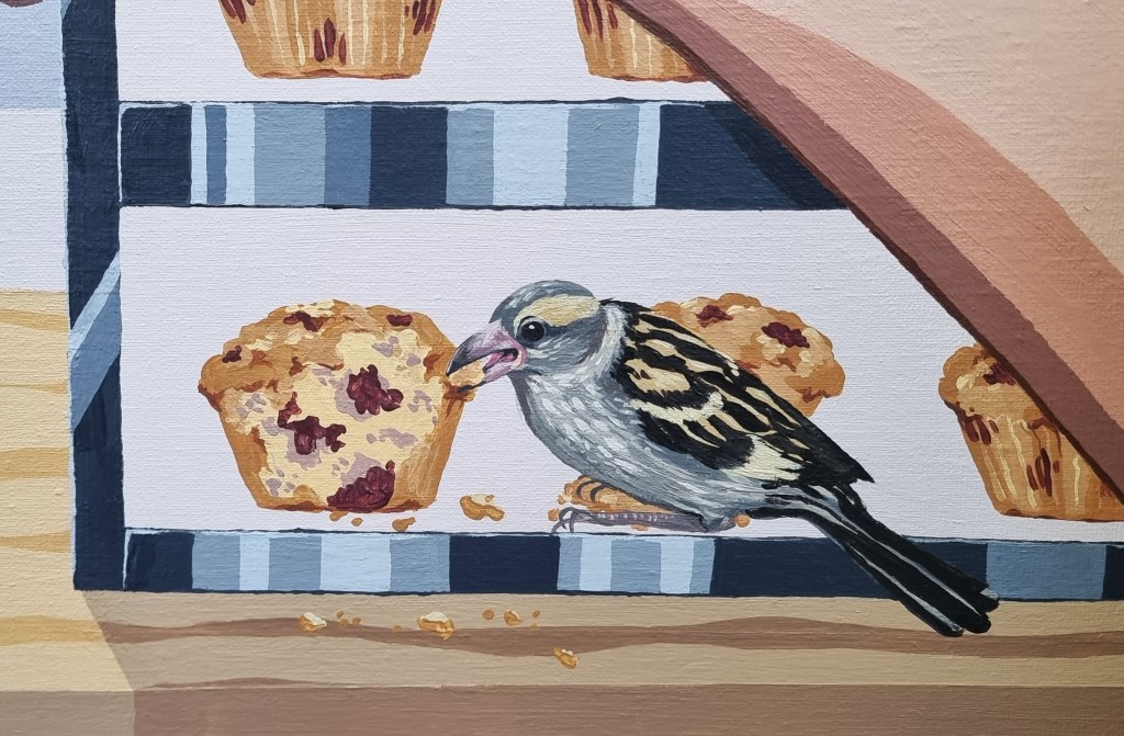 Decaf / 2023 / acrylic paint on canvas / 90 x 140 cm / Mina Stokke