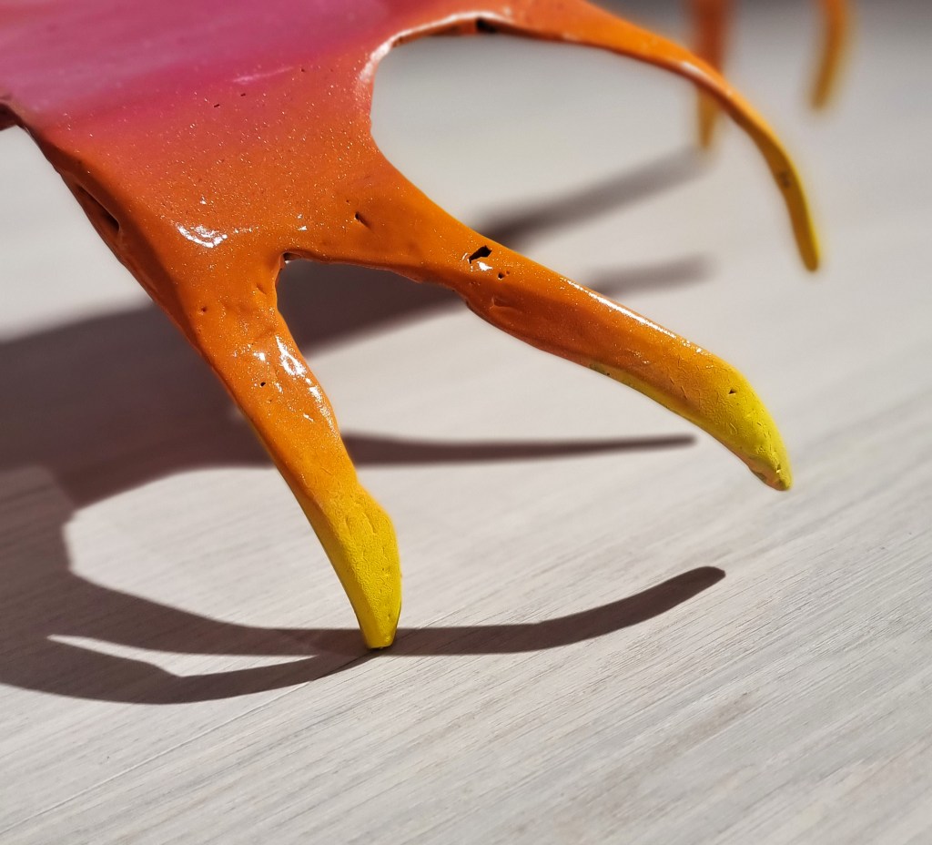 Elg i nedgang / 2024 / steel, spray paint, wood / Mina Stokke