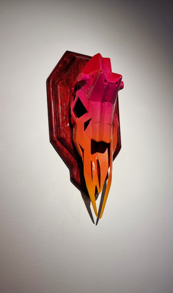 Elg i nedgang / 2024 / steel, spray paint, wood / Mina Stokke