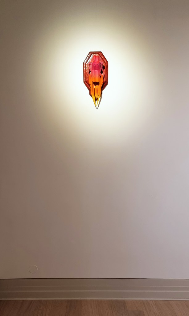 Elg i nedgang / 2024 / steel, spray paint, wood / Mina Stokke